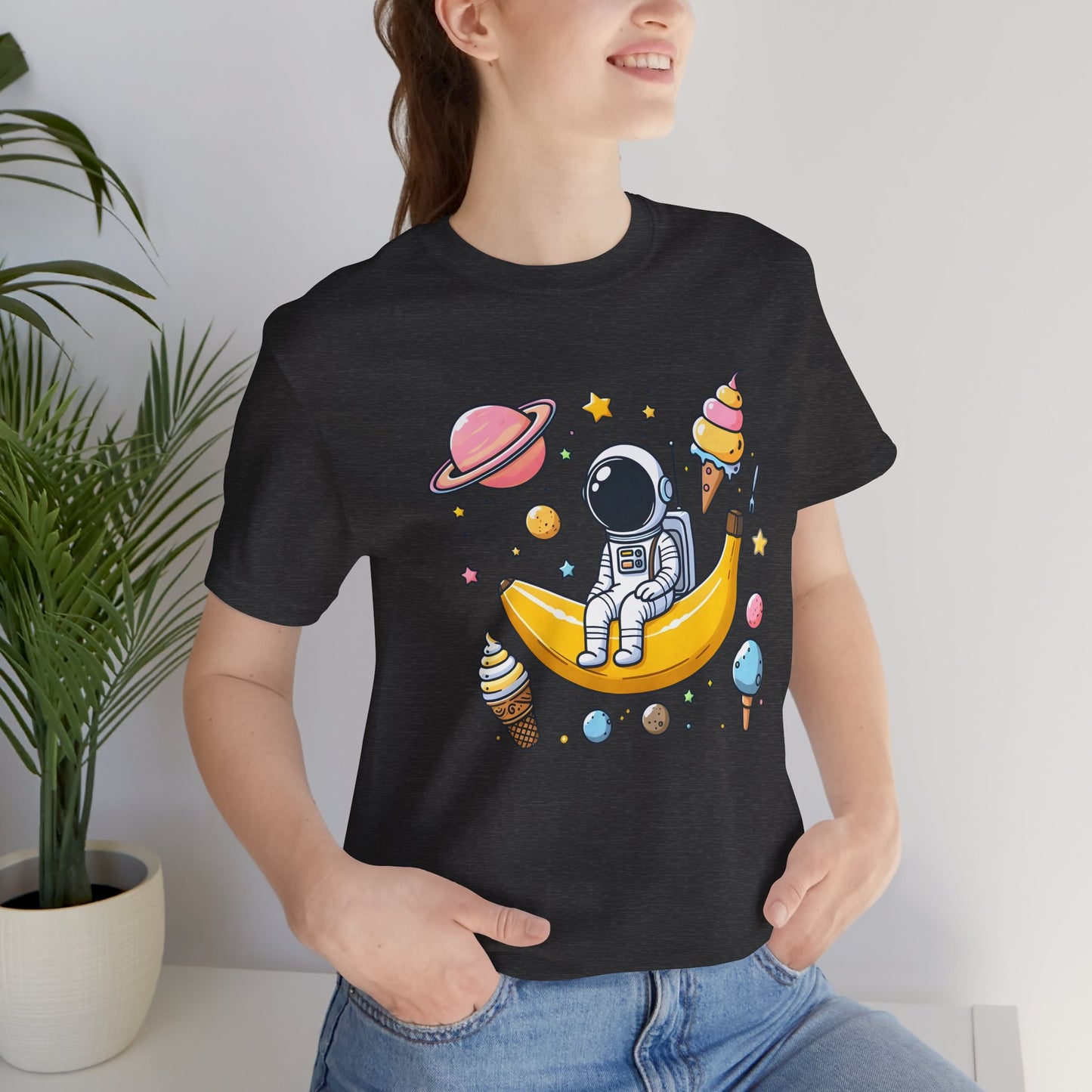 Astronaut in Banana Split Space Unisex T-Shirt