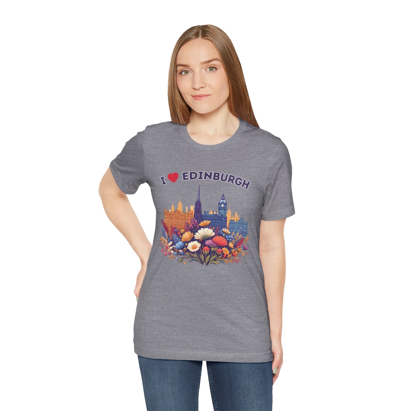 I Heart Edinburgh Scotland Skyline Unisex T-Shirt