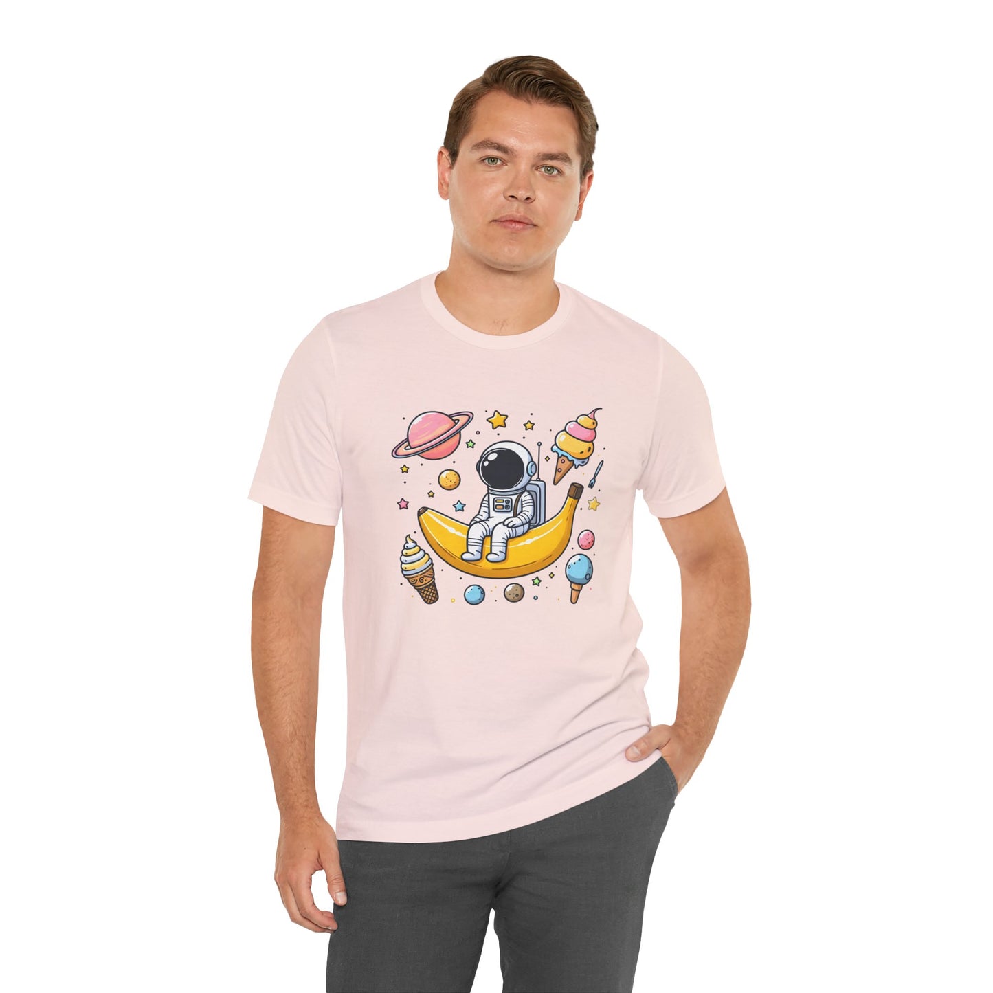 Astronaut in Banana Split Space Unisex T-Shirt