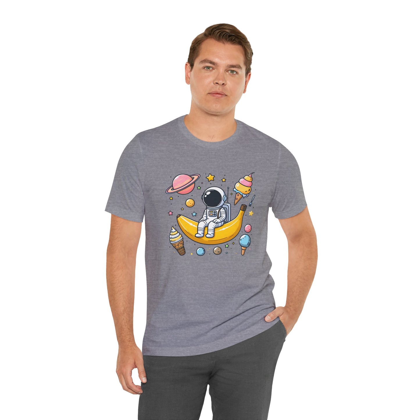 Astronaut in Banana Split Space Unisex T-Shirt