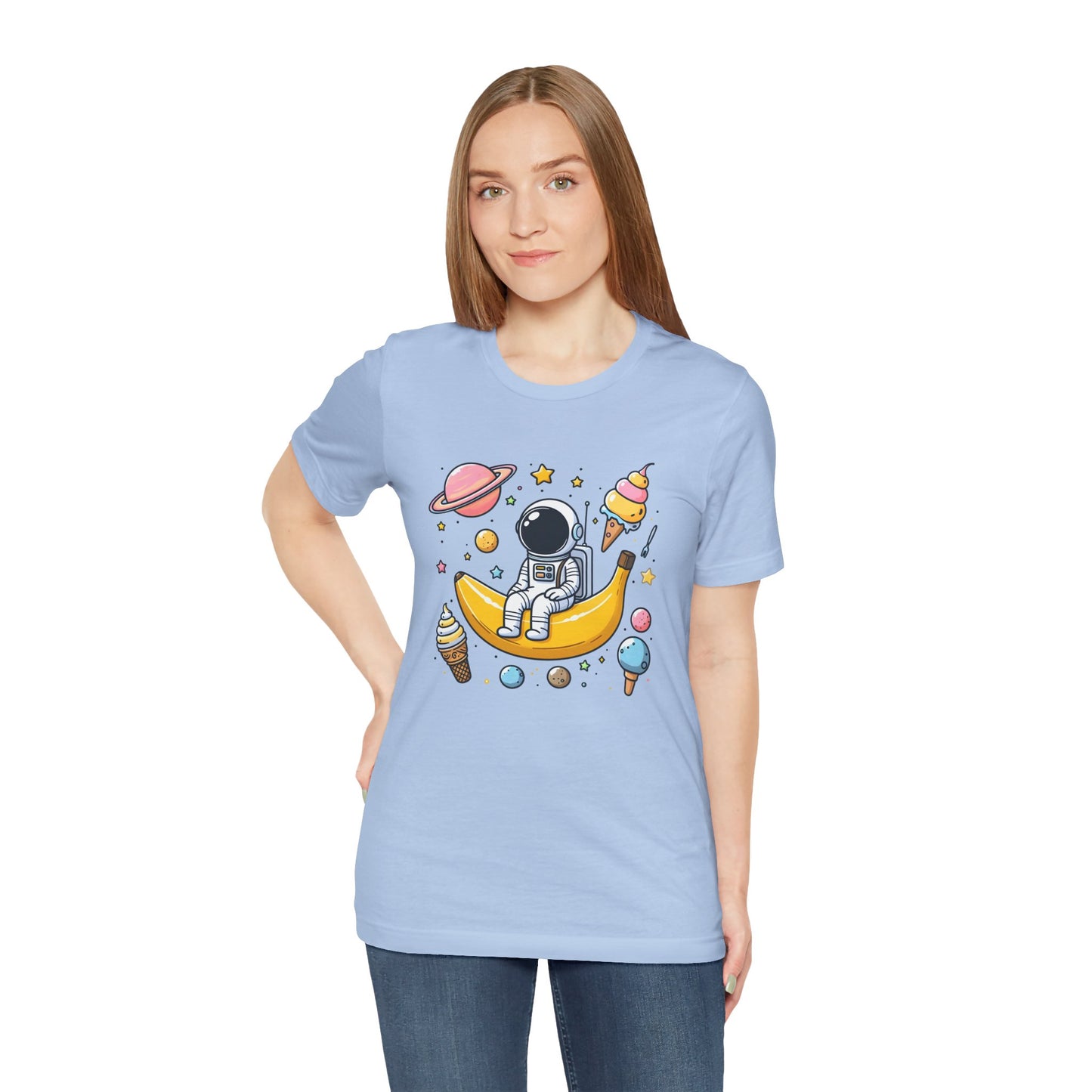 Astronaut in Banana Split Space Unisex T-Shirt