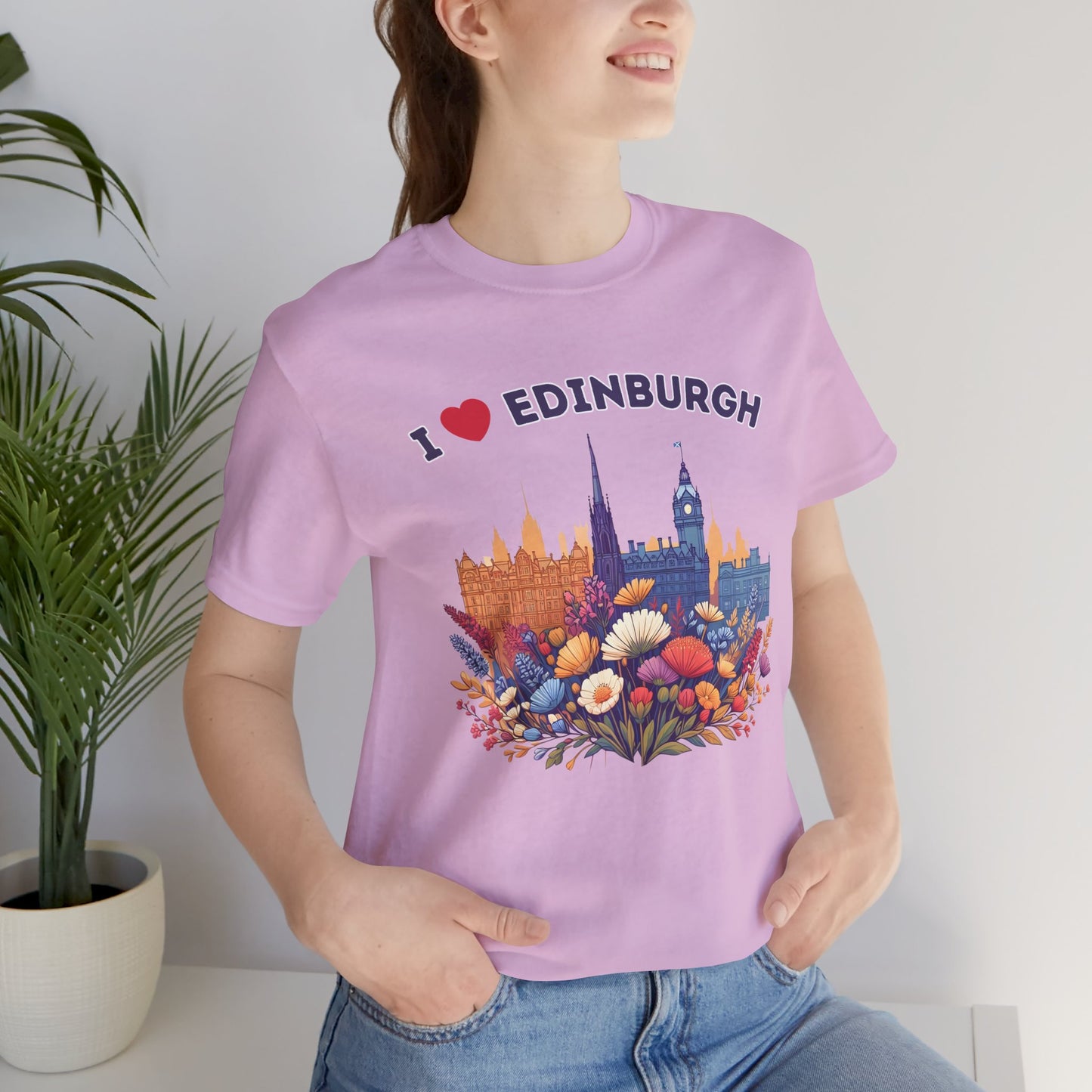 I Heart Edinburgh Scotland Skyline Unisex T-Shirt